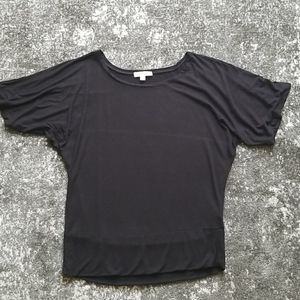 Dolman sleeve top with banded hem